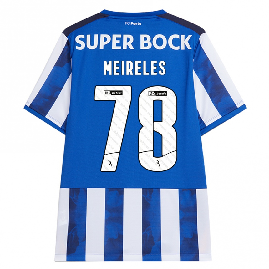 Homme Football Maillot Jorge Meireles #78 Bleu Blanc Tenues Domicile 2024/25