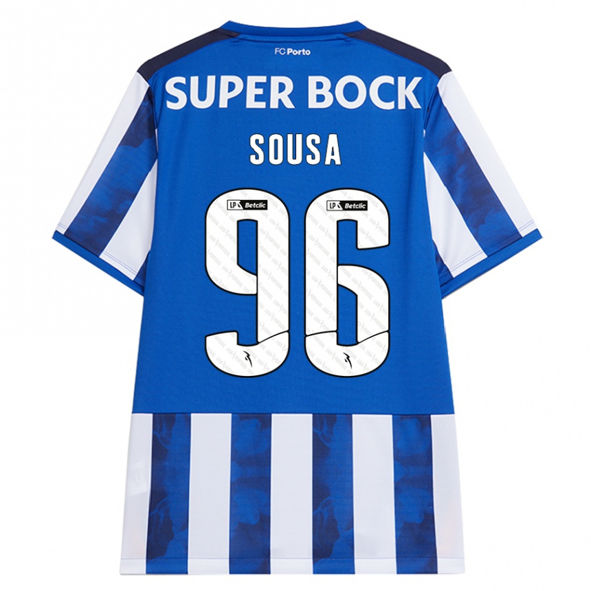 Homme Football Maillot Filipe Sousa #96 Bleu Blanc Tenues Domicile 2024/25