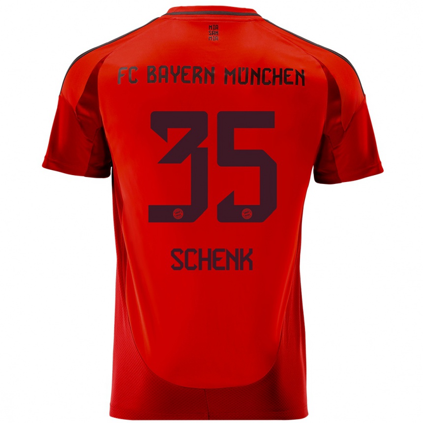 Homme Football Maillot Johannes Schenk #35 Rouge Tenues Domicile 2024/25