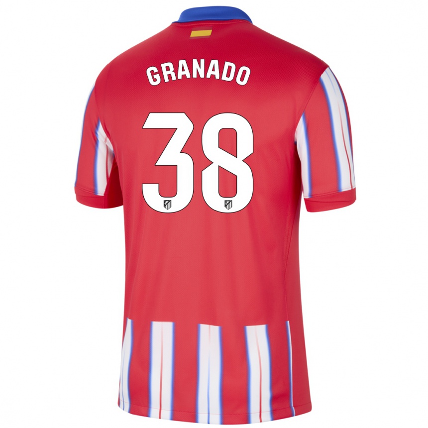 Homme Football Maillot Adrian Granado #38 Rouge Blanc Bleu Tenues Domicile 2024/25