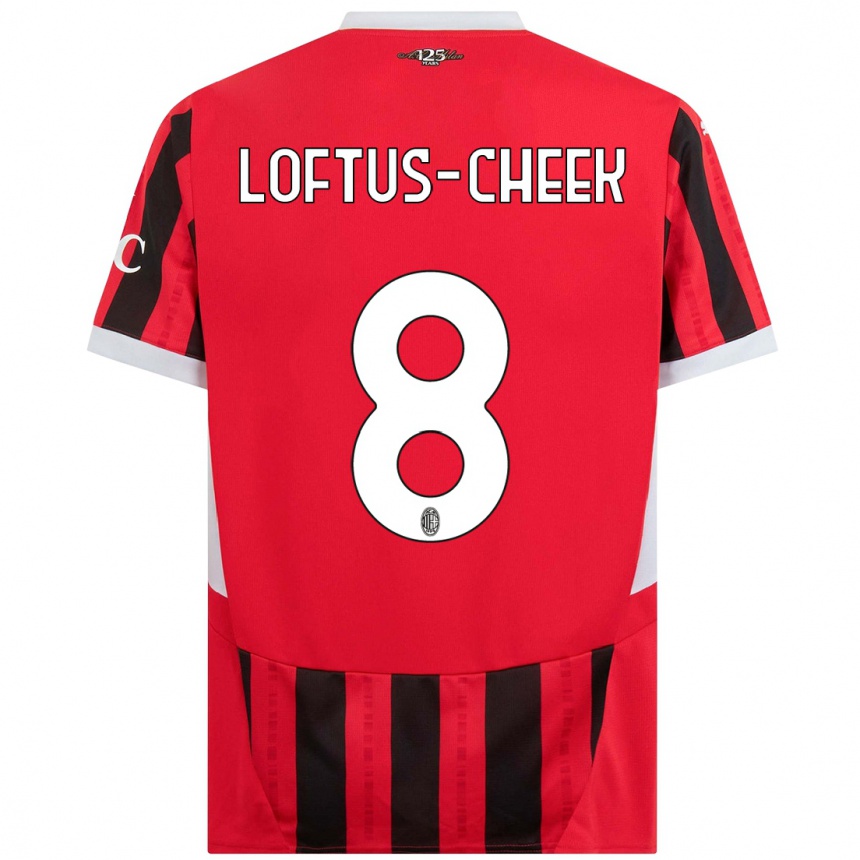 Homme Football Maillot Ruben Loftus-Cheek #8 Rouge Noir Tenues Domicile 2024/25