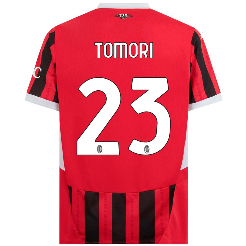 Homme Football Maillot Fikayo Tomori #23 Rouge Noir Tenues Domicile 2024/25