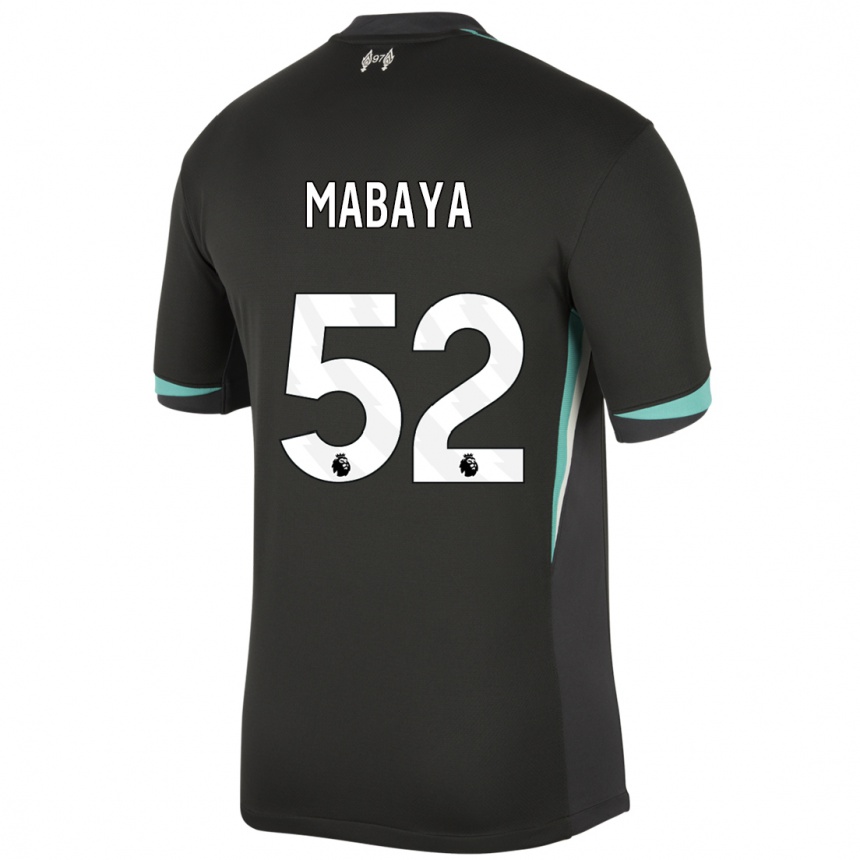 Homme Football Maillot Isaac Mabaya #52 Noir Anthracite Blanc Tenues Extérieur 2024/25