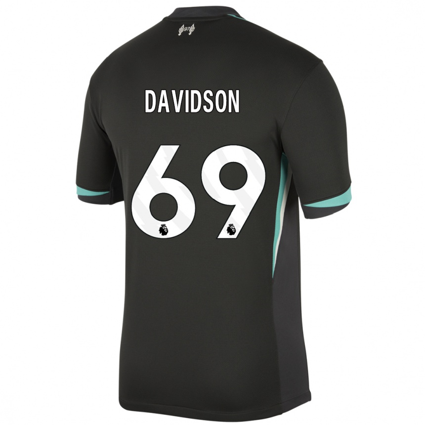 Homme Football Maillot Josh Davidson #69 Noir Anthracite Blanc Tenues Extérieur 2024/25