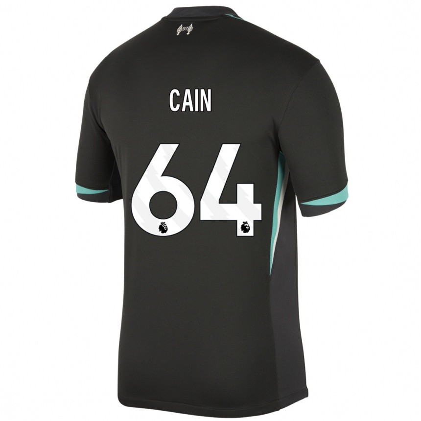 Homme Football Maillot Jake Cain #64 Noir Anthracite Blanc Tenues Extérieur 2024/25