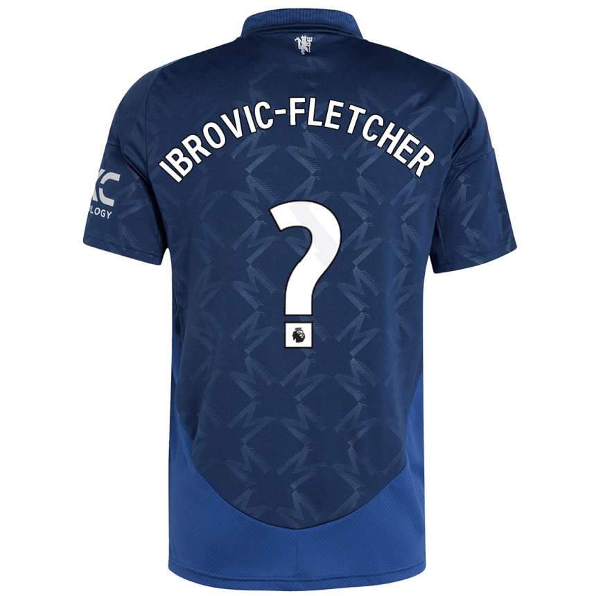 Homme Football Maillot Edward Ibrovic-Fletcher #0 Indigo Tenues Extérieur 2024/25