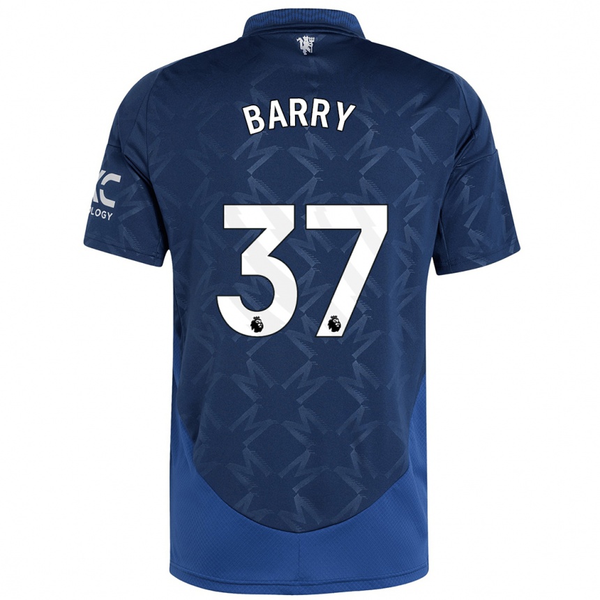 Homme Football Maillot Keira Barry #37 Indigo Tenues Extérieur 2024/25