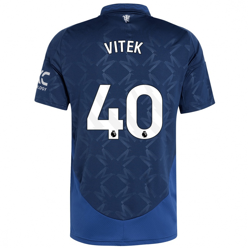 Homme Football Maillot Radek Vitek #40 Indigo Tenues Extérieur 2024/25