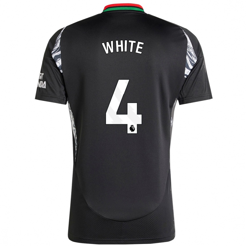 Homme Football Maillot Ben White #4 Noir Tenues Extérieur 2024/25