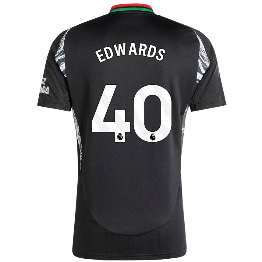 Homme Football Maillot Khayon Edwards #40 Noir Tenues Extérieur 2024/25