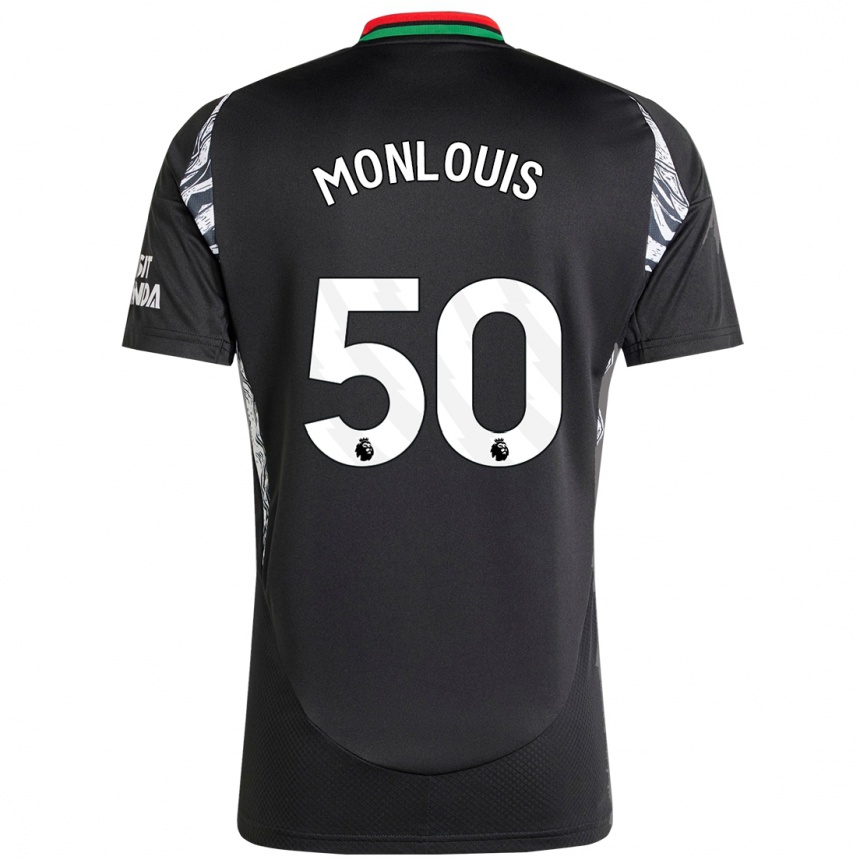 Homme Football Maillot Zane Monlouis #50 Noir Tenues Extérieur 2024/25