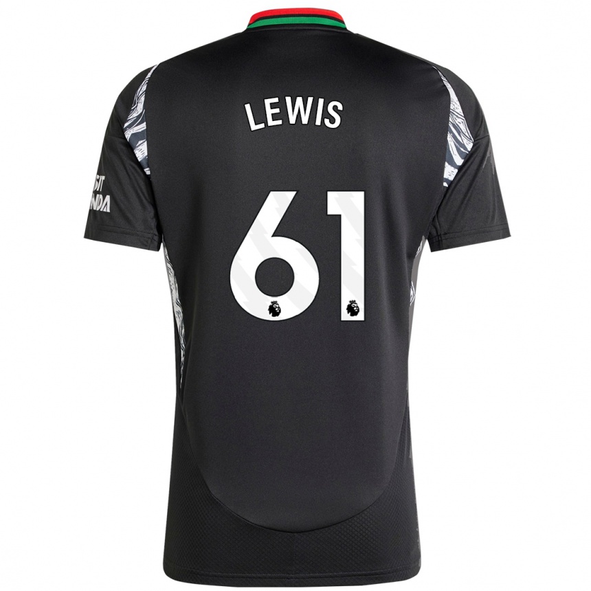 Homme Football Maillot George Lewis #61 Noir Tenues Extérieur 2024/25