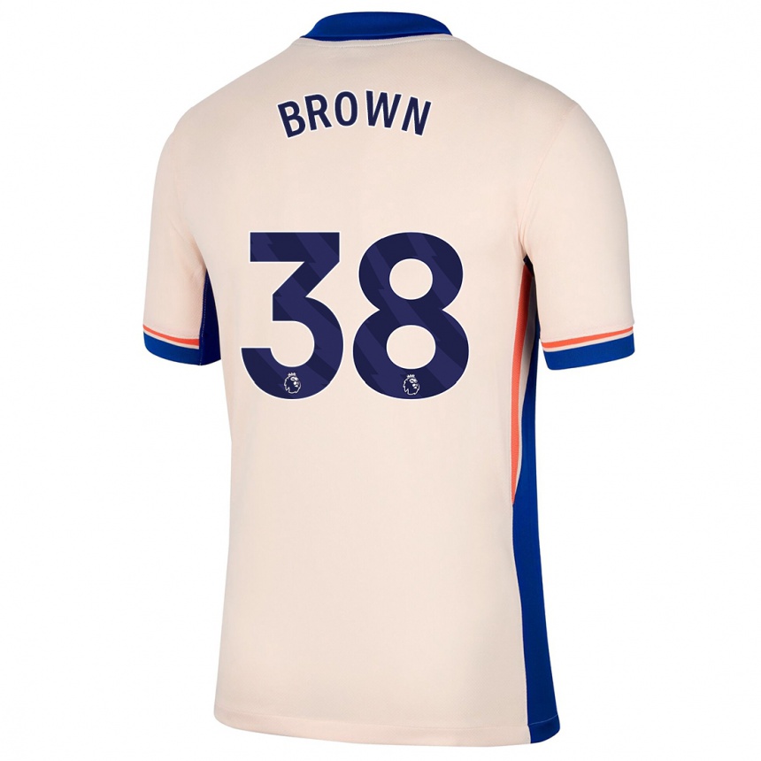 Homme Football Maillot Cerys Brown #38 Beige Clair Tenues Extérieur 2024/25