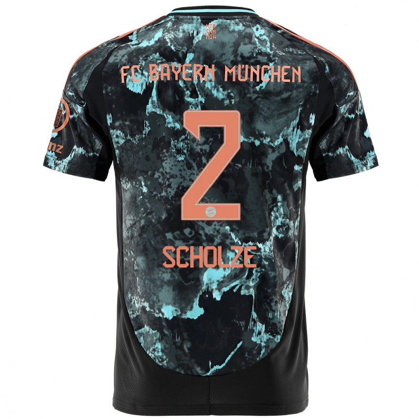 Homme Football Maillot Max Scholze #2 Noir Tenues Extérieur 2024/25