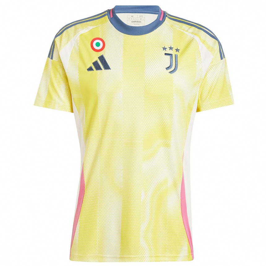 Homme Football Maillot Simone Scaglia #25 Jaune Solaire Tenues Extérieur 2024/25