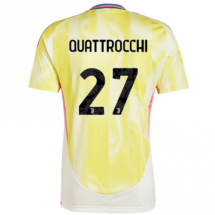 Homme Football Maillot Juan Ignacio Quattrocchi #27 Jaune Solaire Tenues Extérieur 2024/25