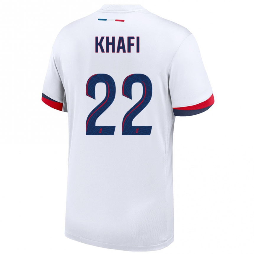 Homme Football Maillot Yanis Khafi #22 Blanc Bleu Rouge Tenues Extérieur 2024/25