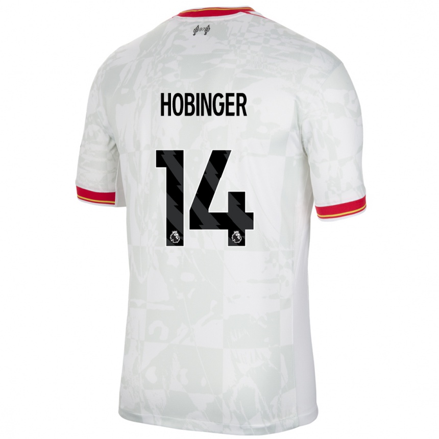 Homme Football Maillot Marie Höbinger #14 Blanc Rouge Noir Troisieme 2024/25