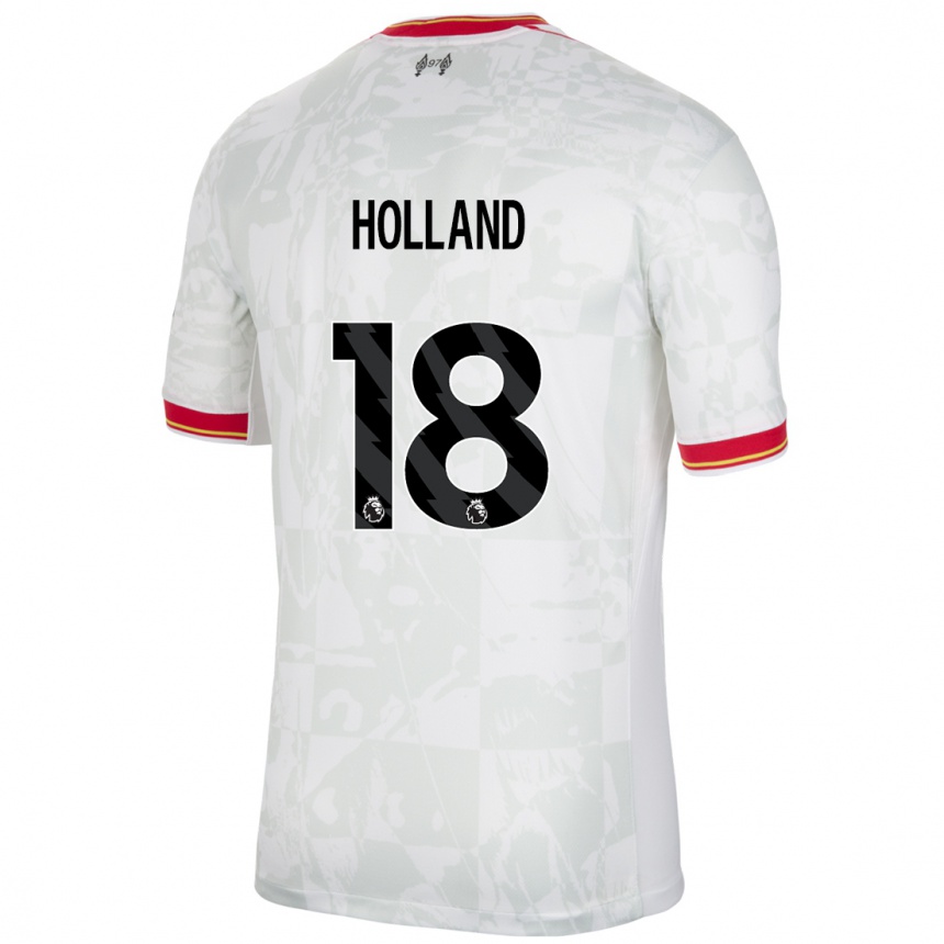 Homme Football Maillot Ceri Holland #18 Blanc Rouge Noir Troisieme 2024/25