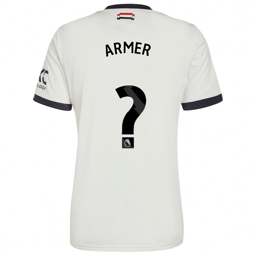 Homme Football Maillot Daniel Armer #0 Blanc Cassé Troisieme 2024/25