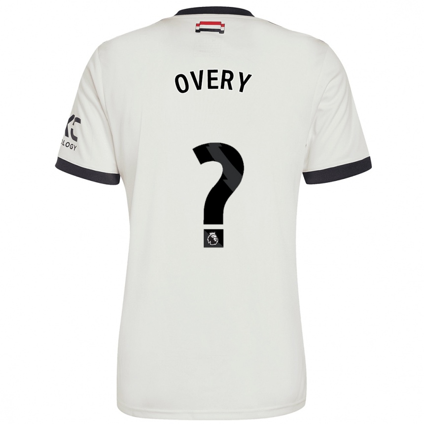 Homme Football Maillot James Overy #0 Blanc Cassé Troisieme 2024/25