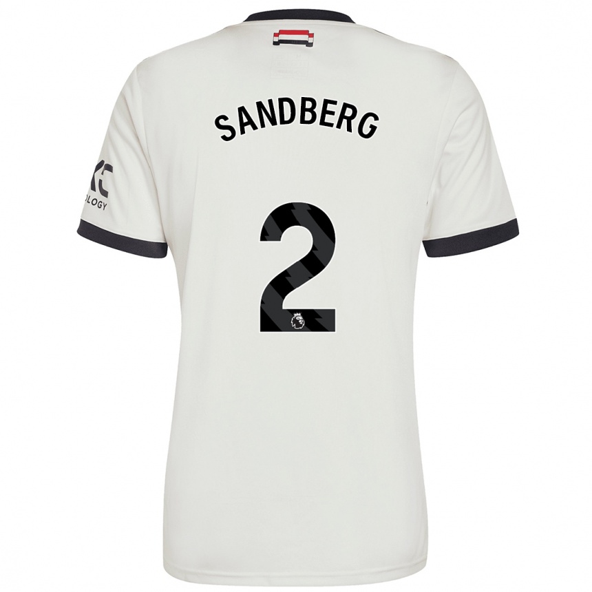 Homme Football Maillot Anna Sandberg #2 Blanc Cassé Troisieme 2024/25