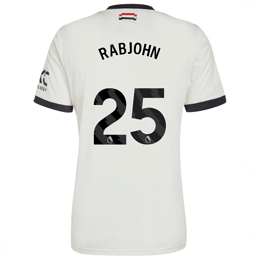 Homme Football Maillot Evie Rabjohn #25 Blanc Cassé Troisieme 2024/25