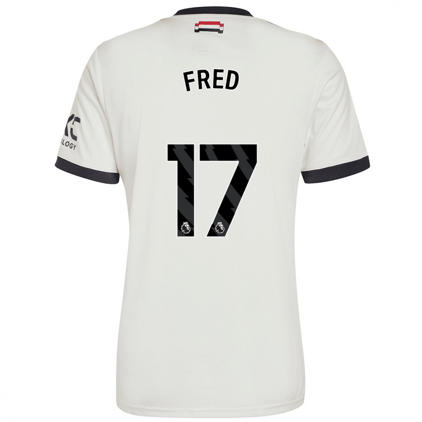 Homme Football Maillot Fred #17 Blanc Cassé Troisieme 2024/25