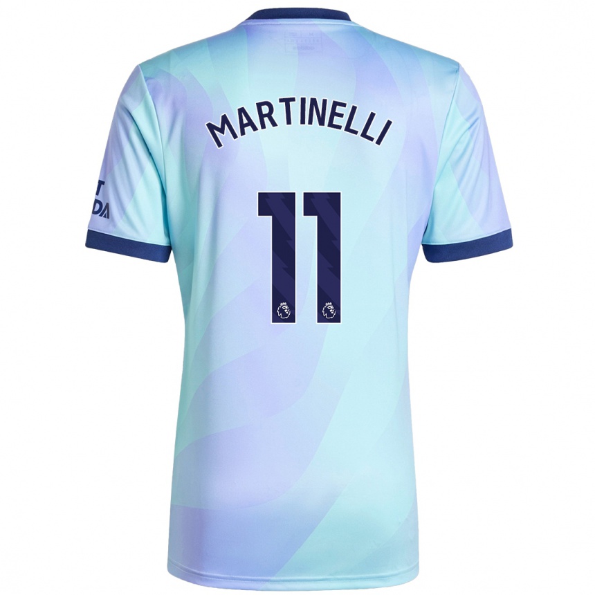 Homme Football Maillot Gabriel Martinelli #11 Aqua Troisieme 2024/25