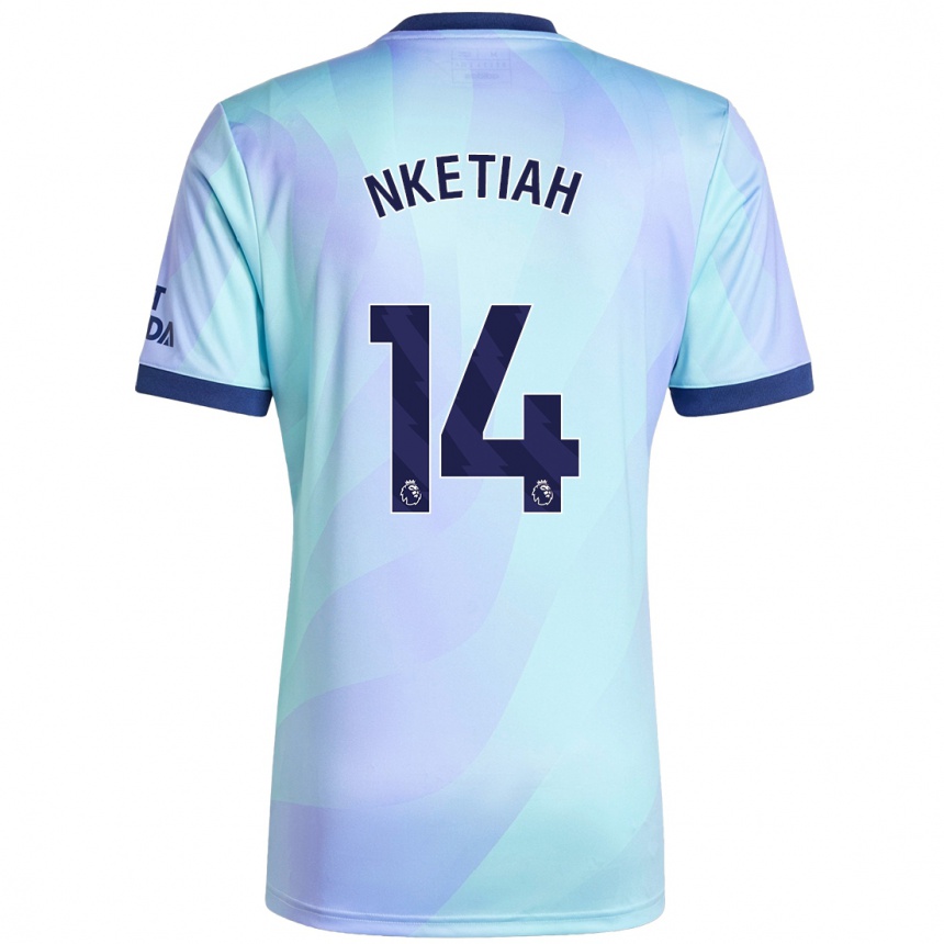 Homme Football Maillot Eddie Nketiah #14 Aqua Troisieme 2024/25