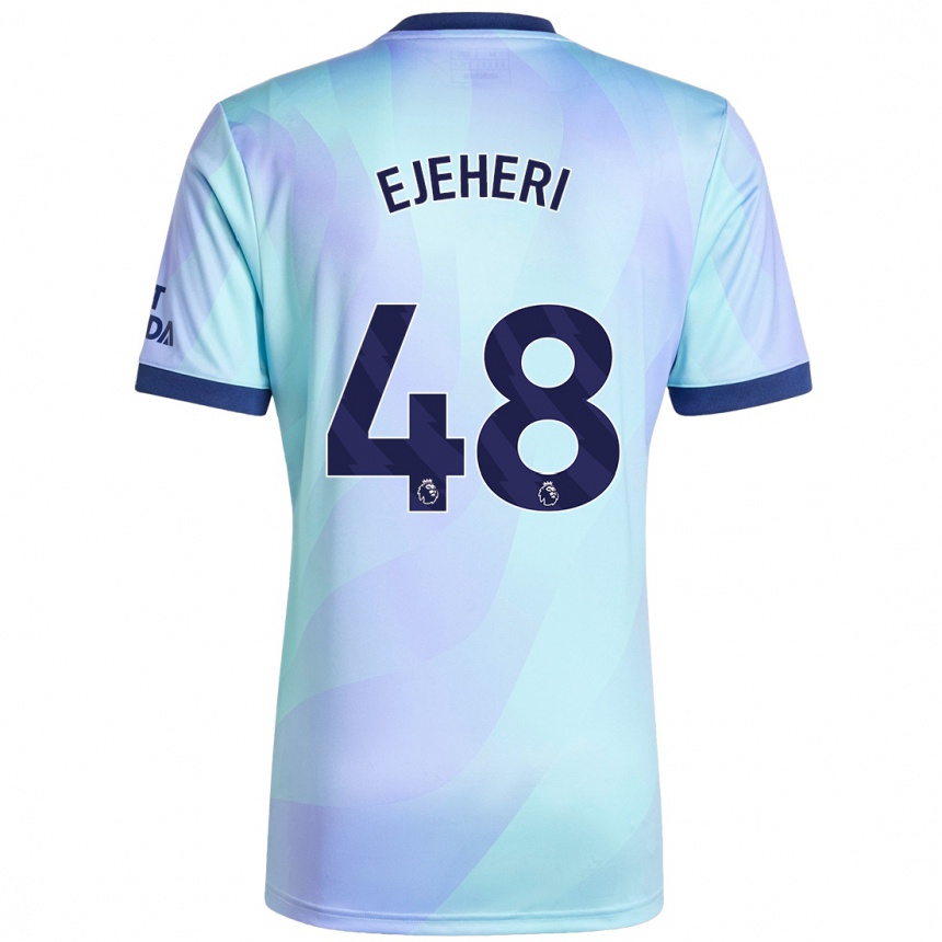 Homme Football Maillot Ovie Ejeheri #48 Aqua Troisieme 2024/25