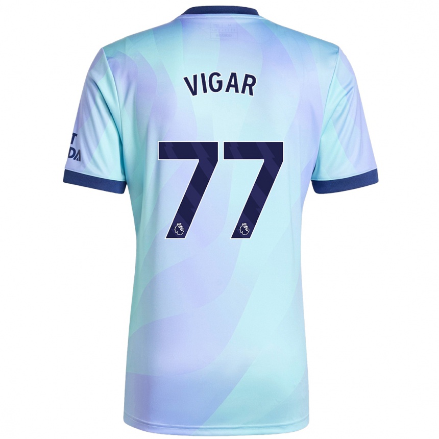 Homme Football Maillot Billy Vigar #77 Aqua Troisieme 2024/25