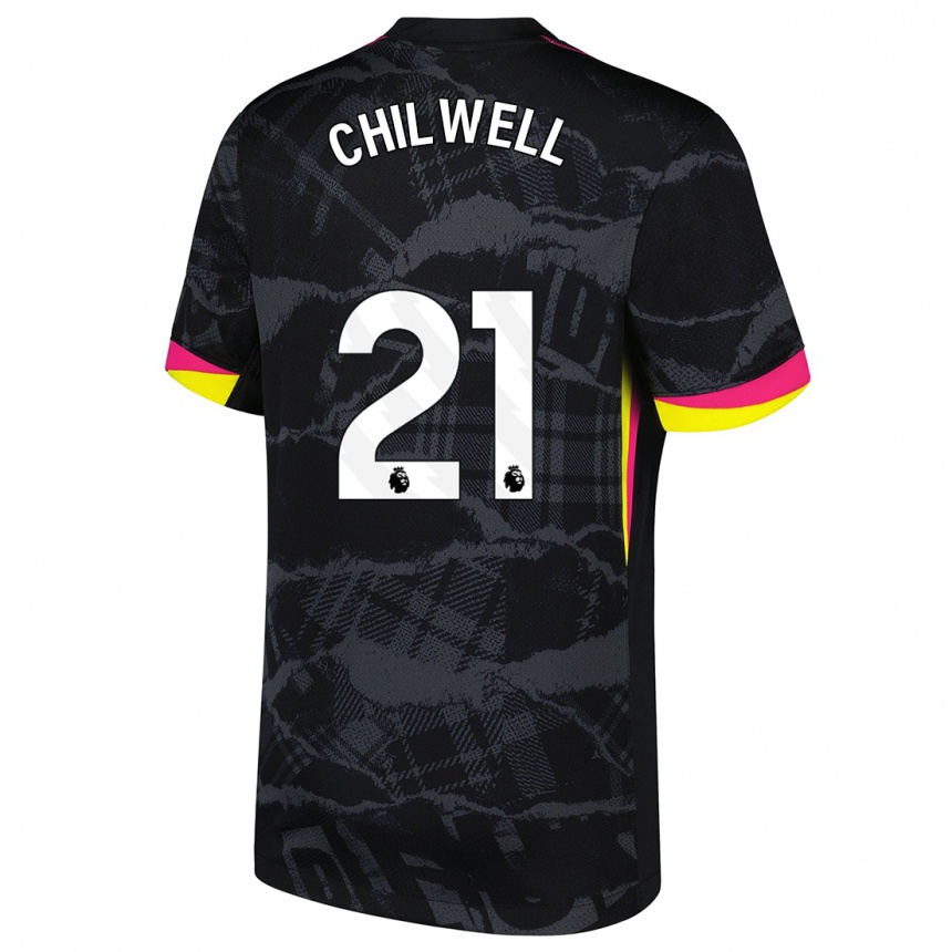 Homme Football Maillot Ben Chilwell #21 Noir Rose Troisieme 2024/25