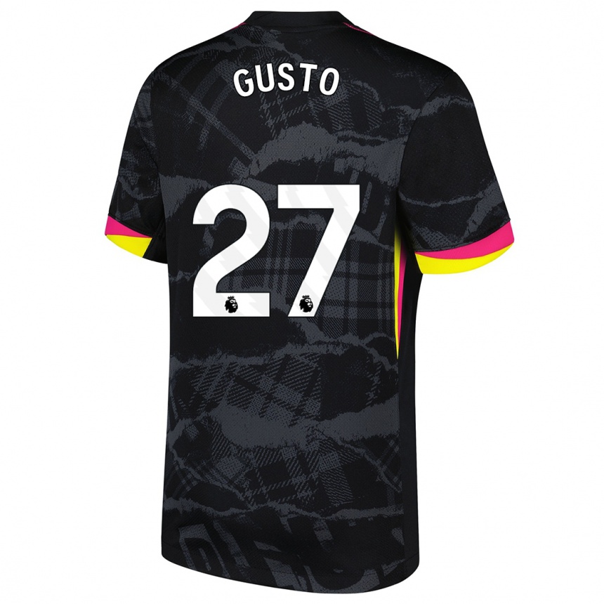 Homme Football Maillot Malo Gusto #27 Noir Rose Troisieme 2024/25