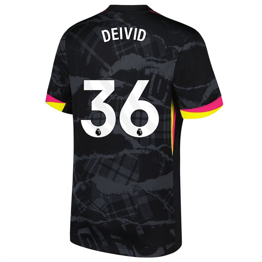 Homme Football Maillot Deivid Washington #36 Noir Rose Troisieme 2024/25