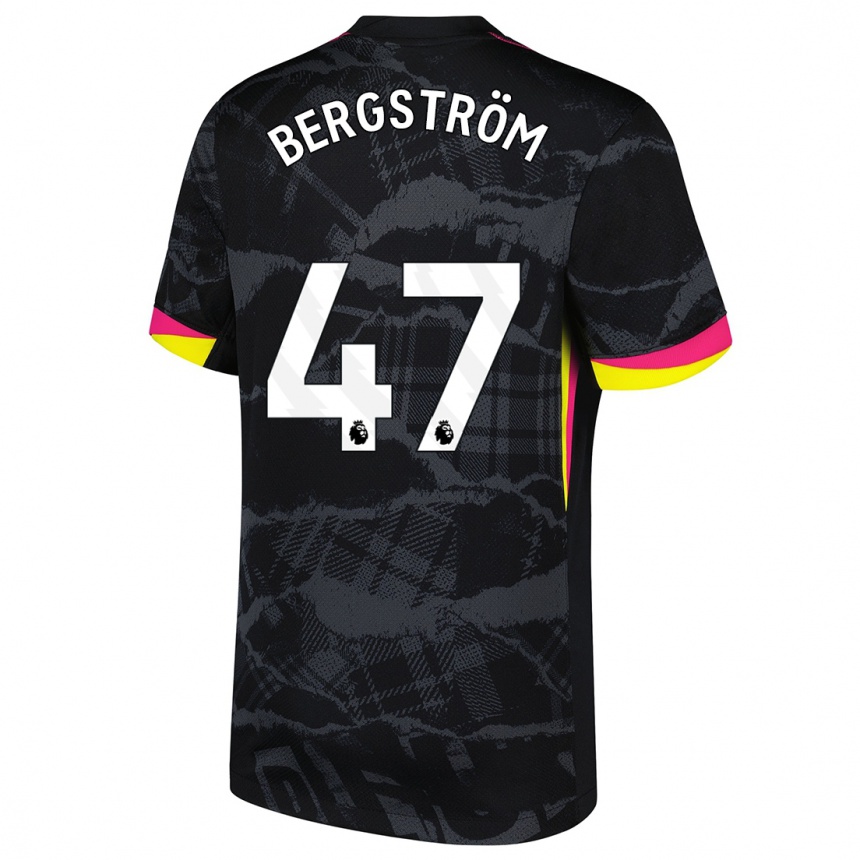 Homme Football Maillot Lucas Bergström #47 Noir Rose Troisieme 2024/25