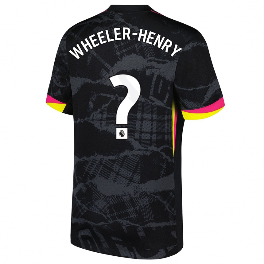 Homme Football Maillot Joseph Wheeler-Henry #0 Noir Rose Troisieme 2024/25