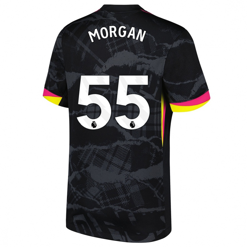 Homme Football Maillot Jimmy-Jay Morgan #55 Noir Rose Troisieme 2024/25