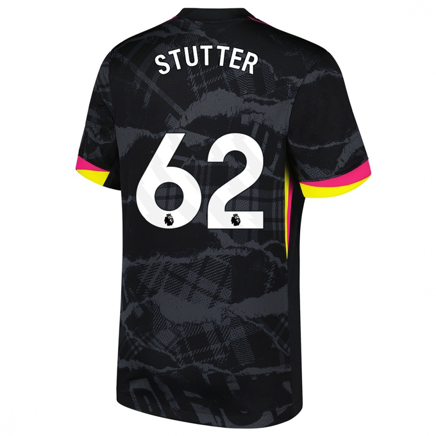 Homme Football Maillot Ronnie Stutter #62 Noir Rose Troisieme 2024/25