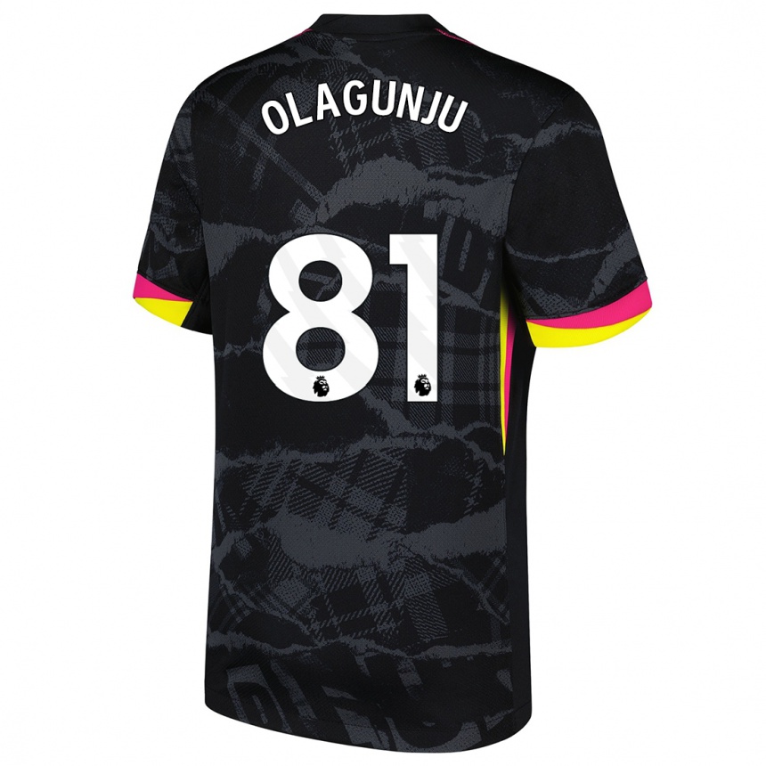 Homme Football Maillot Saheed Olagunju #81 Noir Rose Troisieme 2024/25