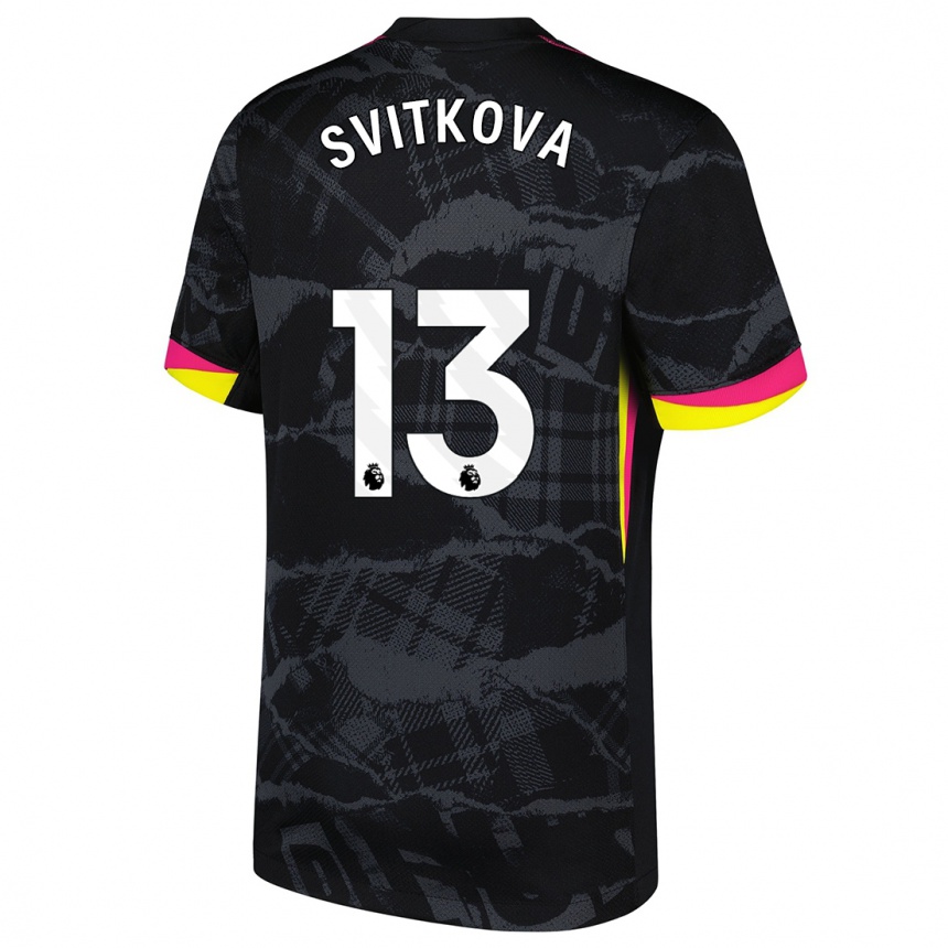 Homme Football Maillot Kateřina Svitková #13 Noir Rose Troisieme 2024/25