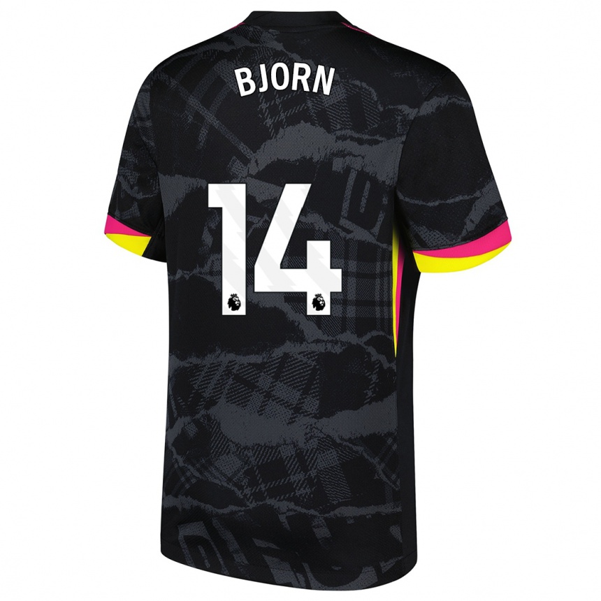 Homme Football Maillot Nathalie Björn #14 Noir Rose Troisieme 2024/25