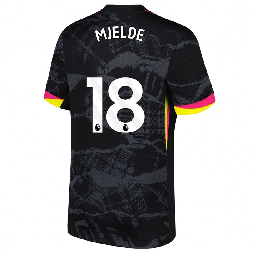 Homme Football Maillot Maren Mjelde #18 Noir Rose Troisieme 2024/25