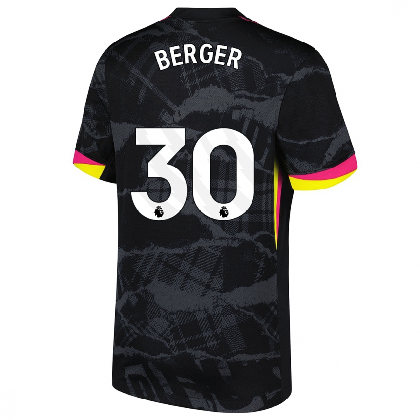 Homme Football Maillot Ann-Katrin Berger #30 Noir Rose Troisieme 2024/25