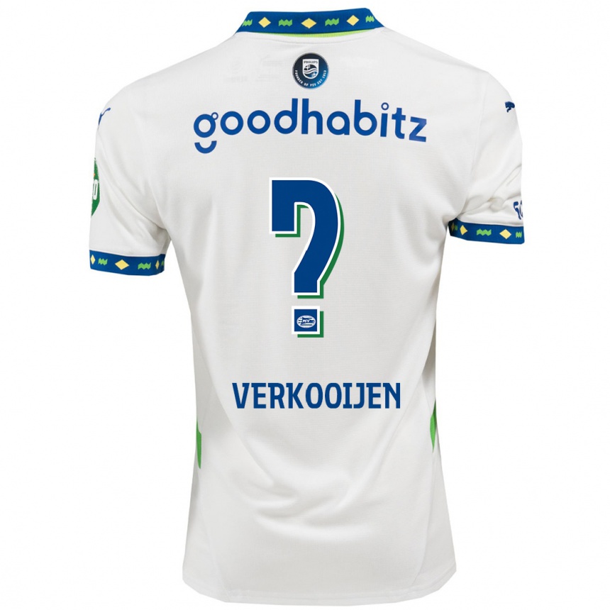 Homme Football Maillot Nicolas Verkooijen #0 Blanc Bleu Foncé Troisieme 2024/25