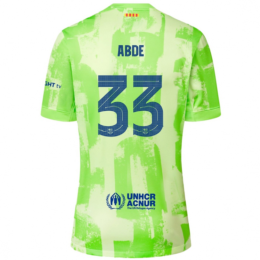 Homme Football Maillot Ez Abde #33 Citron Vert Troisieme 2024/25