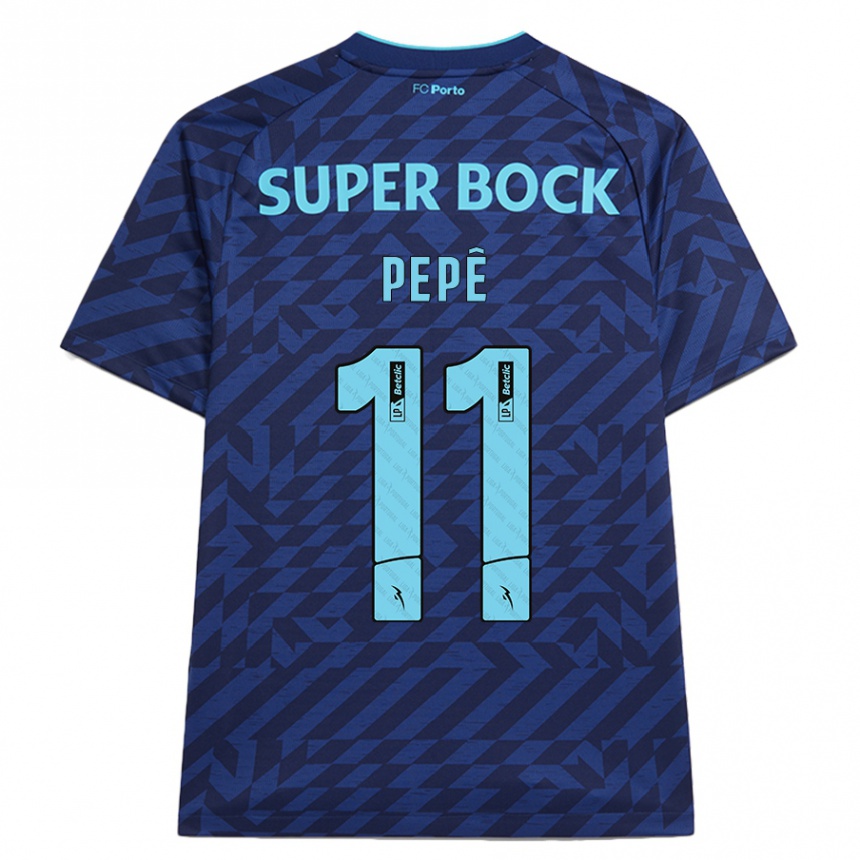 Homme Football Maillot Pepê #11 Bleu Marine Troisieme 2024/25