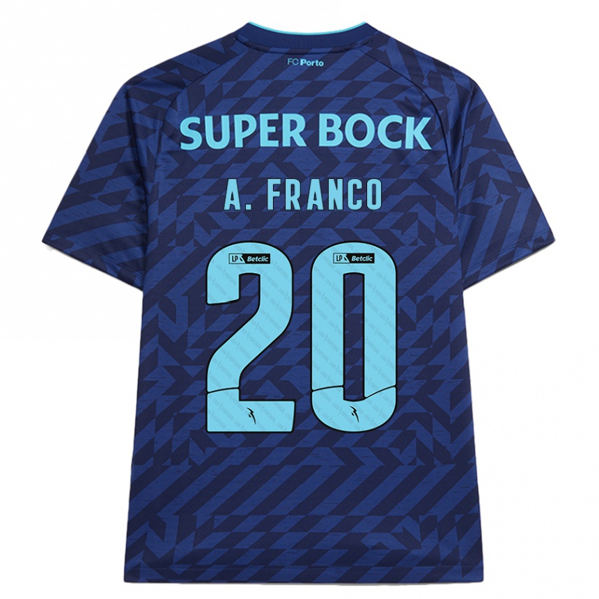 Homme Football Maillot André Franco #20 Bleu Marine Troisieme 2024/25