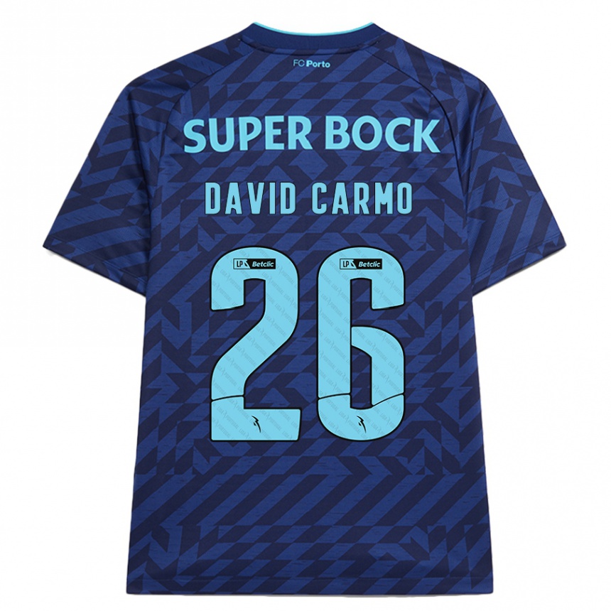 Homme Football Maillot David Carmo #26 Bleu Marine Troisieme 2024/25