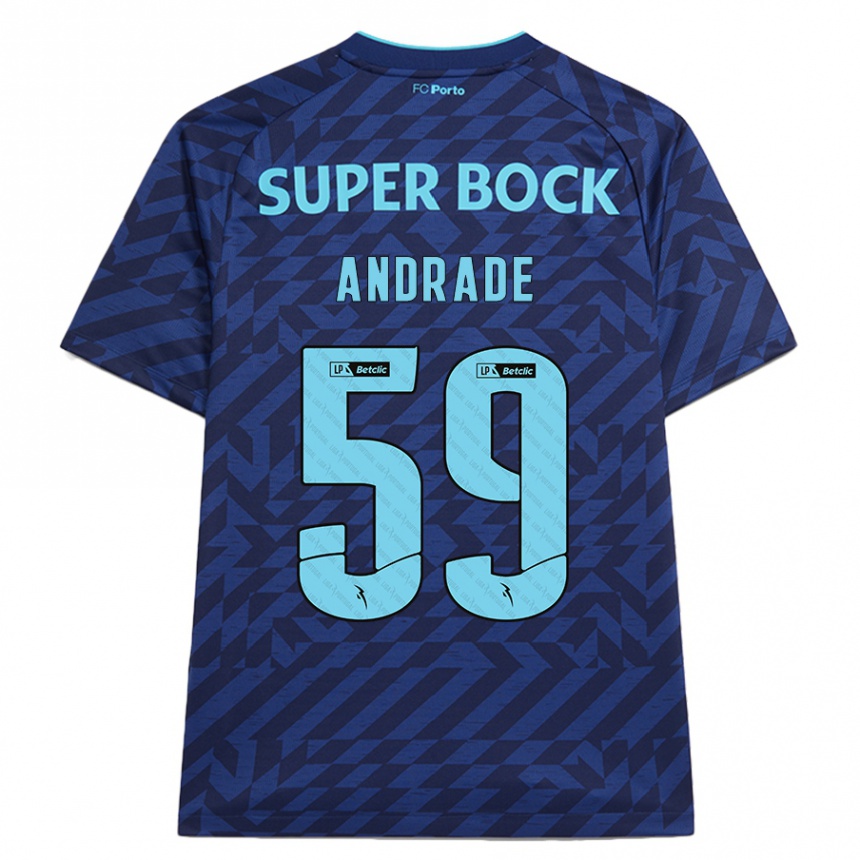 Homme Football Maillot Tiago Andrade #59 Bleu Marine Troisieme 2024/25